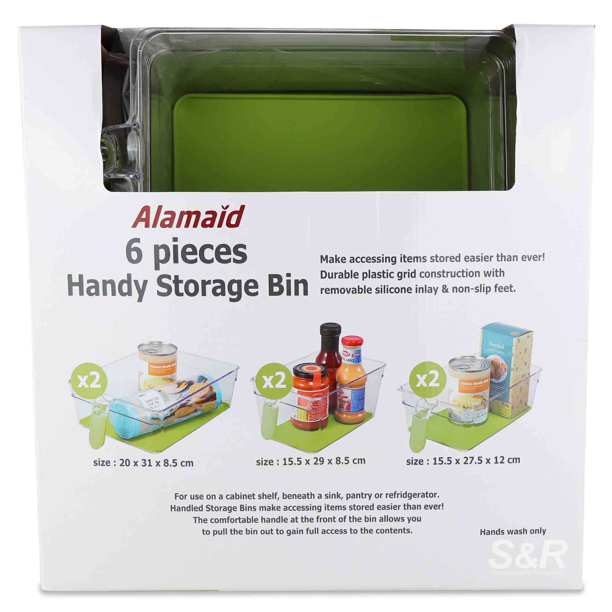 Alamaid 6pcs Handy Storage Bin Alamaid 6pcs Handy Storage Bin